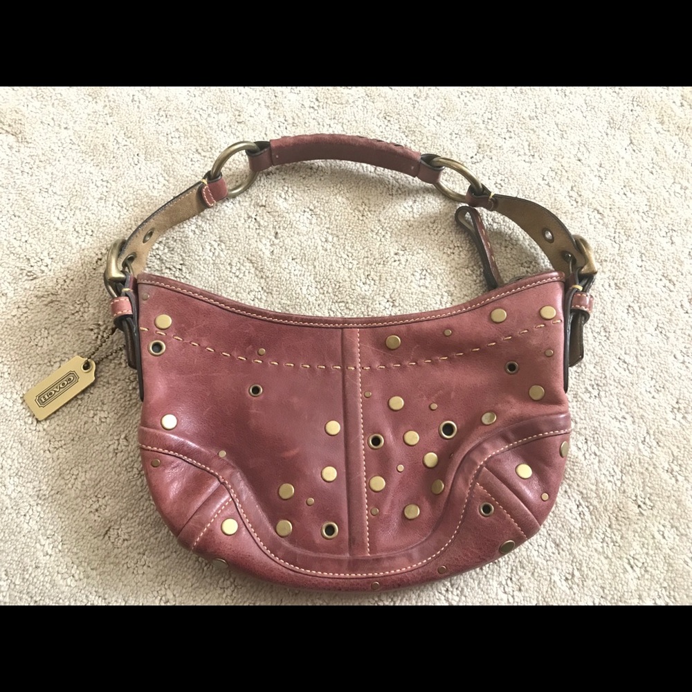 Used leather Coach purse